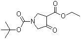 structure of CAS# 146256-98-6, Ethyl N-Boc-4-oxopyrrolidine-3-carboxylate