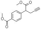 structure of CAS# 146464-90-6, 4-(Methoxycarbonyl)-alpha-2-propynyl-benzeneacetic acid methyl ester