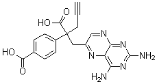 2,4-二氨基-alpha-(4-羧基苯基)-alpha-2-丙炔基-6-蝶啶丙酸分子结构 (CAS 146464-92-8)