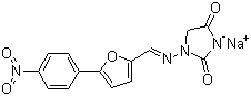 Dantrolene sodium salt molecular structure (CAS 14663-23-1)