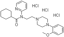 CAS 登录号：146714-97-8, WAY 100635 盐酸盐, N-[2-[4-(2-甲氧基苯基)-1-哌嗪基]乙基]-N-2-吡啶基环己烷甲酰胺盐酸盐