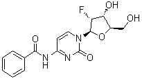 N-苯甲酰基-2'-脱氧-2'-氟胞苷分子结构 (CAS 146954-76-9)