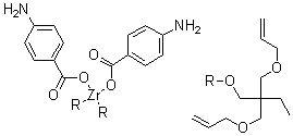 CAS # 146955-66-0, Ken-React NZ 37, Bis(4-aminobenzoato-O)bis[2,2-bis[(2-propenyloxy)methyl]-1-butanolato-O1]zirconium, NZ 37