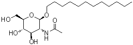 CAS 登录号：147025-06-7, 十二烷基 2-(乙酰氨基)-2-脱氧-beta-D-吡喃葡萄糖苷