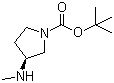 structure of CAS# 147081-59-2, tert-Butyl (3S)-3-(methylamino)pyrrolidine-1-carboxylate