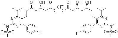 structure of CAS# 147098-20-2, 瑞舒伐他汀钙