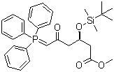 structure of CAS# 147118-35-2, Methyl (3R)-3-(tert-butyldimethylsilyloxy)-5-oxo-6-triphenylphosphoranylidenehexanoate
