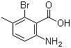 2-氨基-6-溴-5-甲基苯甲酸分子结构 (CAS 147149-85-7)