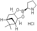 CAS # 147255-70-7, (S)-2-Pyrrolidineboronic acid (-)-pinanediol ester hydrochloride, (2S)-2-[(3aS,4S,6S,7aR)-Hexahydro-3a,5,5-trimethyl-4,6-methano-1,3,2-benzodioxaborol-2-yl]pyrrolidine hydrochloride