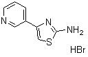 structure of CAS# 147311-08-8, 4-(3-Pyridinyl)-2-thiazolamine hydrobromide