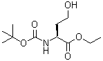structure of CAS# 147325-09-5, N-[(1,1-Dimethylethoxy)carbonyl]-L-homoserine ethyl ester