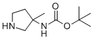 N -(3-Methyl-3-pyrrolidinyl)-carbamic acid 1,1-dimethylethyl ester molecular structure (CAS 147459-52-7)