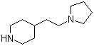 structure of CAS# 14759-08-1, 4-[2-(1-Pyrrolidinyl)ethyl]piperidine