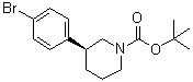 (3S)-3-(4-Bromophenyl)-1-piperidinecarboxylic acid 1,1-dimethylethyl ester molecular structure (CAS 1476776-55-2)