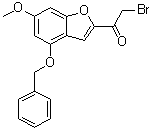 structure of CAS# 1476847-52-5, 2-Bromo-1-[6-methoxy-4-(phenylmethoxy)-2-benzofuranyl]ethanone