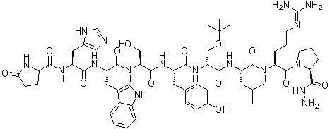 CAS 登录号：147688-42-4, 6-[O-(1,1-二甲基乙基)-D-丝氨酸]-1-9-促黄体激素释放因子,酰肼