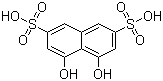 structure of CAS# 148-25-4, 1,8-Dihydroxynaphthylene-3,6-disulfonic acid