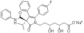 CAS 登录号：148217-40-7, (betaR,deltaR,3R)-5-(4-氟苯基)-2,3-二氢-beta,delta-二羟基-3-(1-甲基乙基)-2-氧代-4-苯基-3-[(苯基氨基)羰基]-1H-吡咯-1-庚酸钠盐