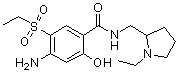 CAS 登录号：148516-54-5, 4-氨基-N-[(1-乙基-2-吡咯烷基)甲基]-5-(乙基磺酰基)-2-羟基苯甲酰胺