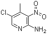 structure of CAS# 148612-17-3, 2-Amino-5-chloro-4-methyl-3-nitropyridine
