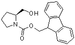 structure of CAS# 148625-77-8, (S)-2-(Hydroxymethyl)-1-pyrrolidinecarboxylic acid 9H-fluoren-9-ylmethyl ester