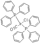 structure of CAS# 14871-41-1, Carbonylchlorobis(triphenylphosphine)iridium