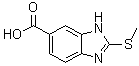 structure of CAS# 148720-14-3, 2-(Methylthio)-1H-benzimidazole-6-carboxylic acid