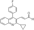 (E)-3-[2-Cyclopropyl-4-(4-fluorophenyl)-3-quinolinyl-2-propenal molecular structure (CAS 148901-68-2)