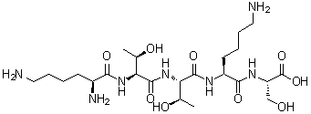 L-Lysyl-L-threonyl-L-threonyl-L-lysyl-L-serine molecular structure (CAS 149128-48-3)
