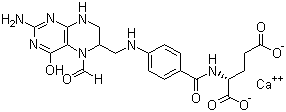 亚叶酸钙分子结构 (CAS 1492-18-8)