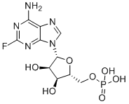 CAS # 1492-60-0, 2-Fluoroadenosine 5'-(dihydrogen phosphate), [(2R,3S,4R,5R)-5-(6-amino-2-fluoropurin-9-yl)-3,4-dihydroxyoxolan-2-yl]methyl dihydrogen phosphate