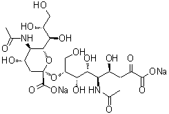 N-乙酰基-8-O-(N-乙酰基-alpha-神经胺酰基)神经氨酸二钠盐分子结构 (CAS 149331-75-9)
