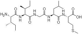 structure of CAS# 149385-65-9, Isoleucinyl-isoleucinyl-glycinyl-leucinyl-methionine