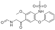 structure of CAS# 149456-98-4, N-(2-(2-Methoxy-4-(methylsulfonamido)-5-phenoxyphenyl)-2-oxoethyl)formamide