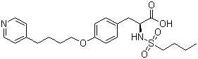 N-Butylsulfonyl-O-(4-(4-pyridinyl)butyl)-L-tyrosine molecular structure (CAS 149490-61-9)