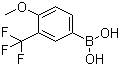 structure of CAS# 149507-36-8, 4-Methoxy-3-(trifluoromethyl)phenylboronic acid