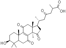 CAS # 149507-55-1, Ganoderic acid AM1, (3beta)-3-Hydroxy-7,11,15,23-tetraoxolanost-8-en-26-oic acid