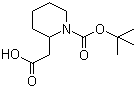 structure of CAS# 149518-50-3, N-Boc-2-piperidineacetic acid