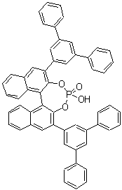 structure of CAS# 1496637-05-8, (11bS)-4-Hydroxy-2,6-bis([1,1':3',1''-terphenyl]-5'-yl)-dinaphtho[2,1-d:1',2'-f][1,3,2]dioxaphosphepin 4-oxide