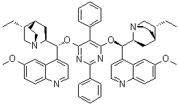 structure of CAS# 149820-65-5, 2,5-Diphenyl-4,6-bis(dihydroquinine)pyrimidine
