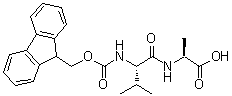 structure of CAS# 150114-97-9, N-[(9H-Fluoren-9-ylmethoxy)carbonyl]-L-valyl-L-alanine