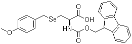 structure of CAS# 150308-80-8, N-[(9H-Fluoren-9-ylmethoxy)carbonyl]-3-[[(4-methoxyphenyl)methyl]seleno]-L-alanine