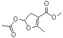 structure of CAS# 150437-92-6, 5-(Acetyloxy)-4,5-dihydro-2-methyl-3-furancarboxylic acid methyl ester