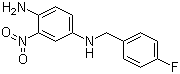 2-Amino-5-[(4-fluorobenzyl)amino]-1-nitrobenzene molecular structure (CAS 150812-21-8)
