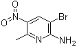 structure of CAS# 150935-62-9, 3-Bromo-6-methyl-5-nitro-2-pyridinamine