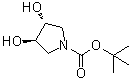 structure of CAS# 150986-62-2, (3R,4R)-1-(tert-Butoxycarbonyl)-3,4-dihydroxypyrrolidine
