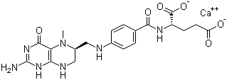 structure of CAS# 151533-22-1, Calcium levomefolate