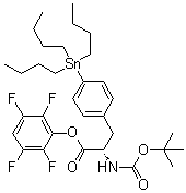 CAS # 151842-31-8, N-[(1,1-Dimethylethoxy)carbonyl]-4-(tributylstannyl)-L-phenylalanine 2,3,5,6-tetrafluorophenyl ester