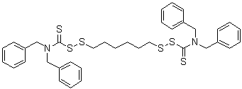 CAS # 151900-44-6, 1,6-Bis(N,N-dibenzylthiocarbamoyldithio)hexane, KA 9188, VP-KA 9188, Vulcuren, Vulcuren KA 9188, Vulcuren Trial Product KA 9188, Vulcuren VP-KA 9188, WY 9188