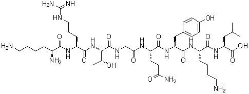 CAS # 152051-61-1, L-Lysyl-L-arginyl-L-threonylglycyl-L-glutaminyl-L-tyrosyl-L-lysyl-L-leucine